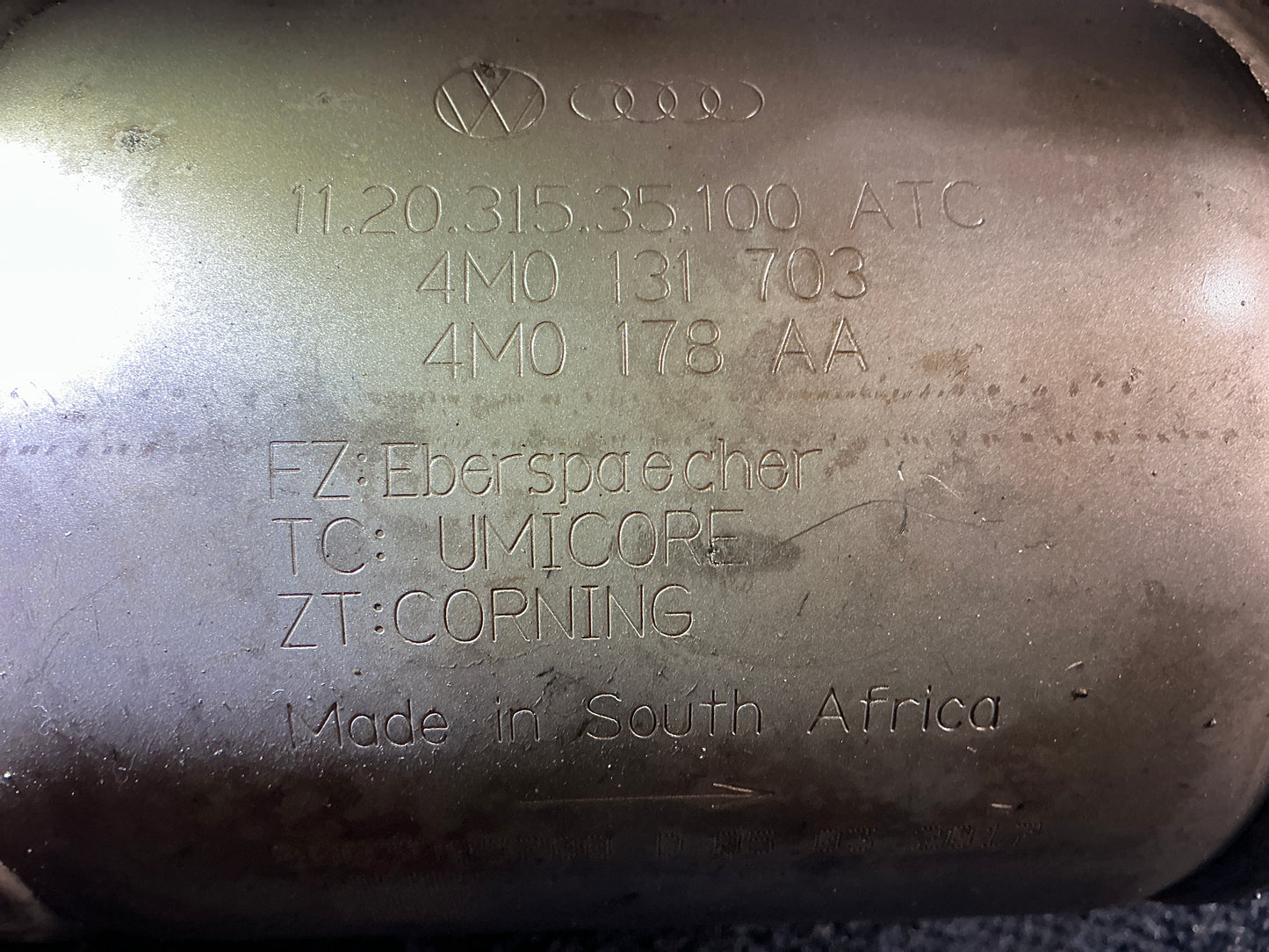 VW/AUDI Exhaust Manifold OEM PN 4M0254202DX EPA Code ACX