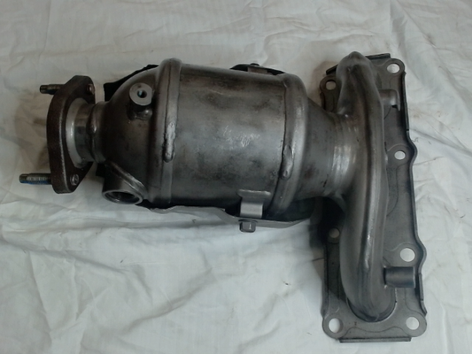 Left, Catalytic Converter with Integrated Exhaust Manifold